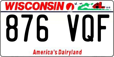 WI license plate 876VQF