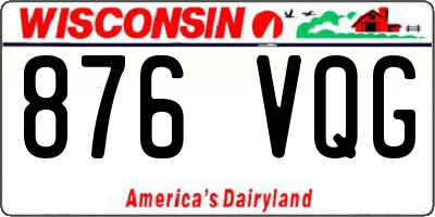 WI license plate 876VQG