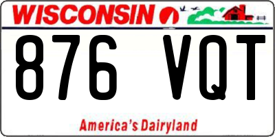 WI license plate 876VQT