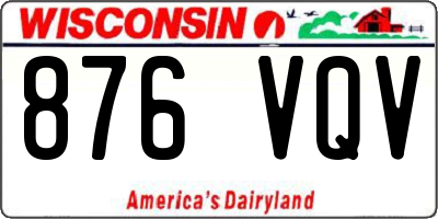 WI license plate 876VQV