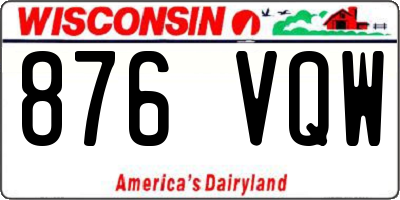 WI license plate 876VQW