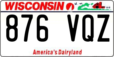 WI license plate 876VQZ