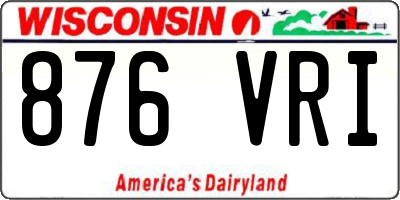 WI license plate 876VRI