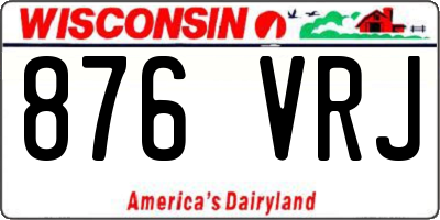 WI license plate 876VRJ