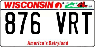 WI license plate 876VRT
