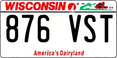 WI license plate 876VST
