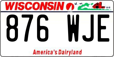 WI license plate 876WJE