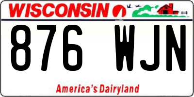 WI license plate 876WJN
