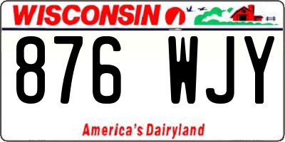 WI license plate 876WJY