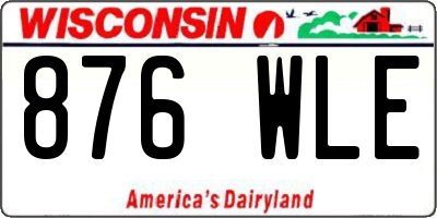 WI license plate 876WLE