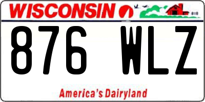 WI license plate 876WLZ