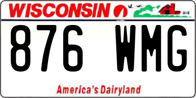 WI license plate 876WMG