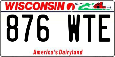 WI license plate 876WTE