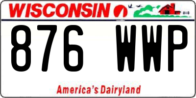 WI license plate 876WWP