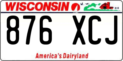 WI license plate 876XCJ