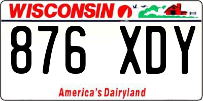 WI license plate 876XDY