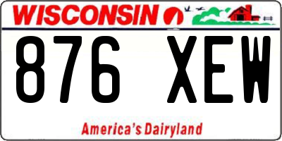 WI license plate 876XEW