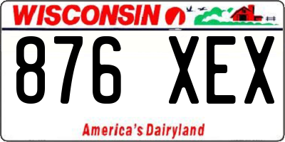 WI license plate 876XEX