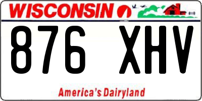 WI license plate 876XHV