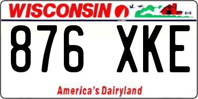 WI license plate 876XKE