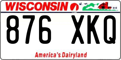 WI license plate 876XKQ