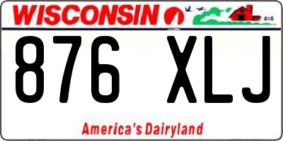 WI license plate 876XLJ