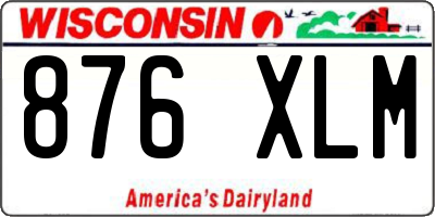 WI license plate 876XLM