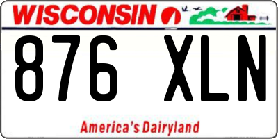WI license plate 876XLN