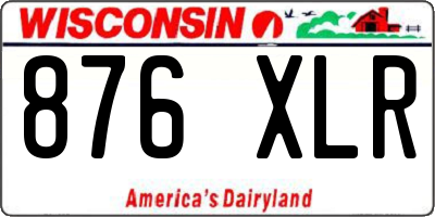 WI license plate 876XLR