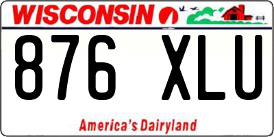 WI license plate 876XLU