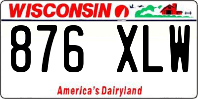 WI license plate 876XLW