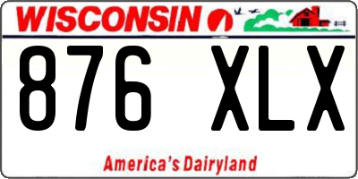 WI license plate 876XLX