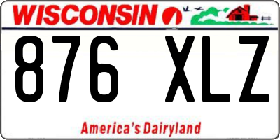 WI license plate 876XLZ