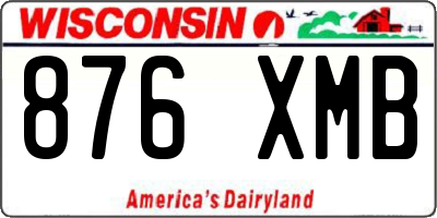 WI license plate 876XMB