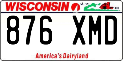 WI license plate 876XMD