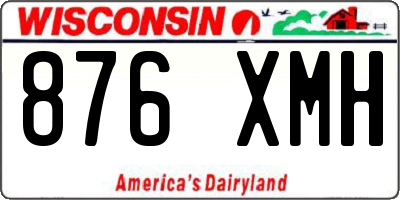 WI license plate 876XMH