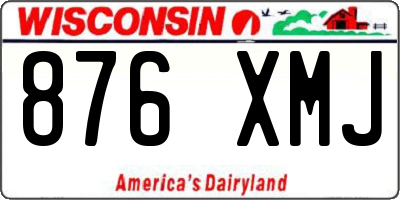 WI license plate 876XMJ
