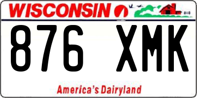 WI license plate 876XMK