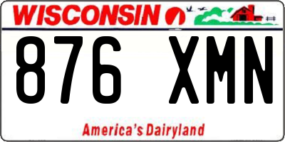WI license plate 876XMN