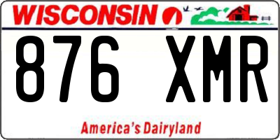 WI license plate 876XMR