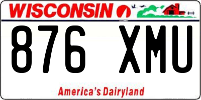 WI license plate 876XMU