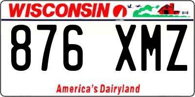 WI license plate 876XMZ