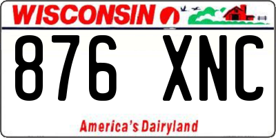 WI license plate 876XNC