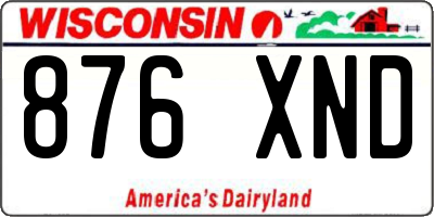WI license plate 876XND