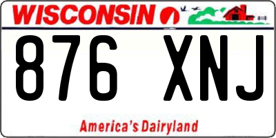 WI license plate 876XNJ