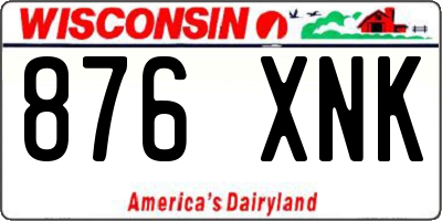 WI license plate 876XNK