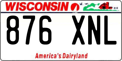 WI license plate 876XNL