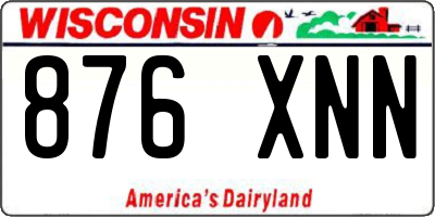 WI license plate 876XNN