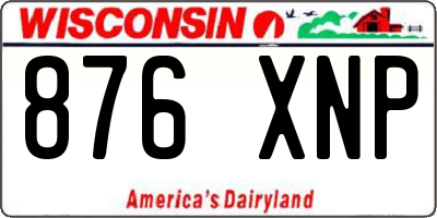 WI license plate 876XNP