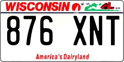 WI license plate 876XNT